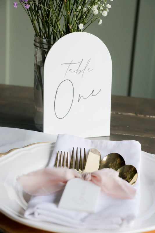 Acrylic Double-sided Table Number / Menu