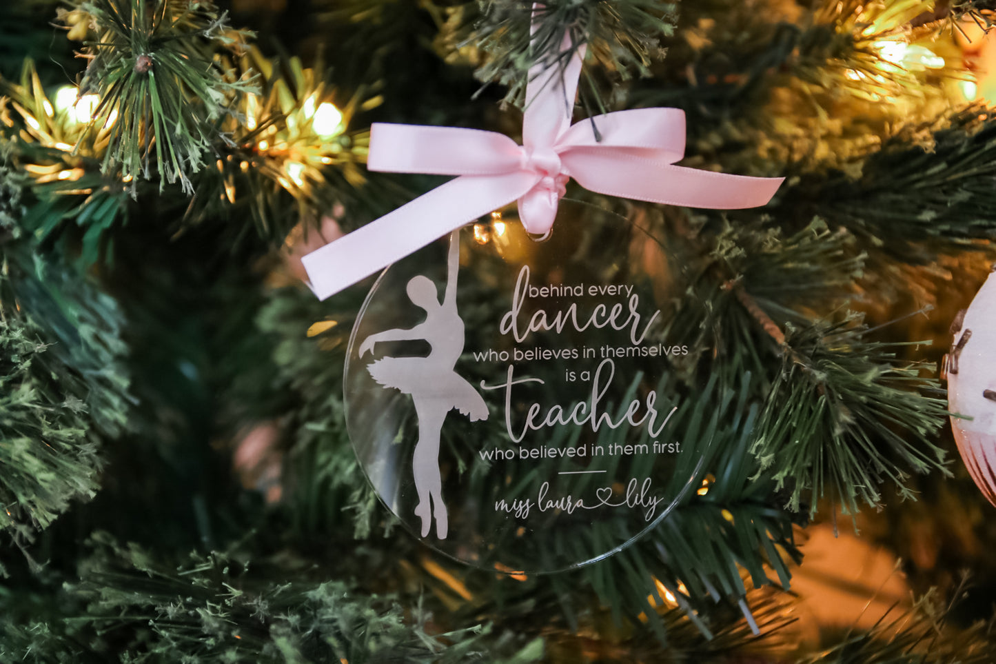 Dance Teacher Christmas Ornament