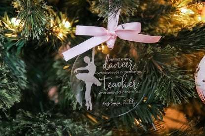 Dance Teacher Christmas Ornament