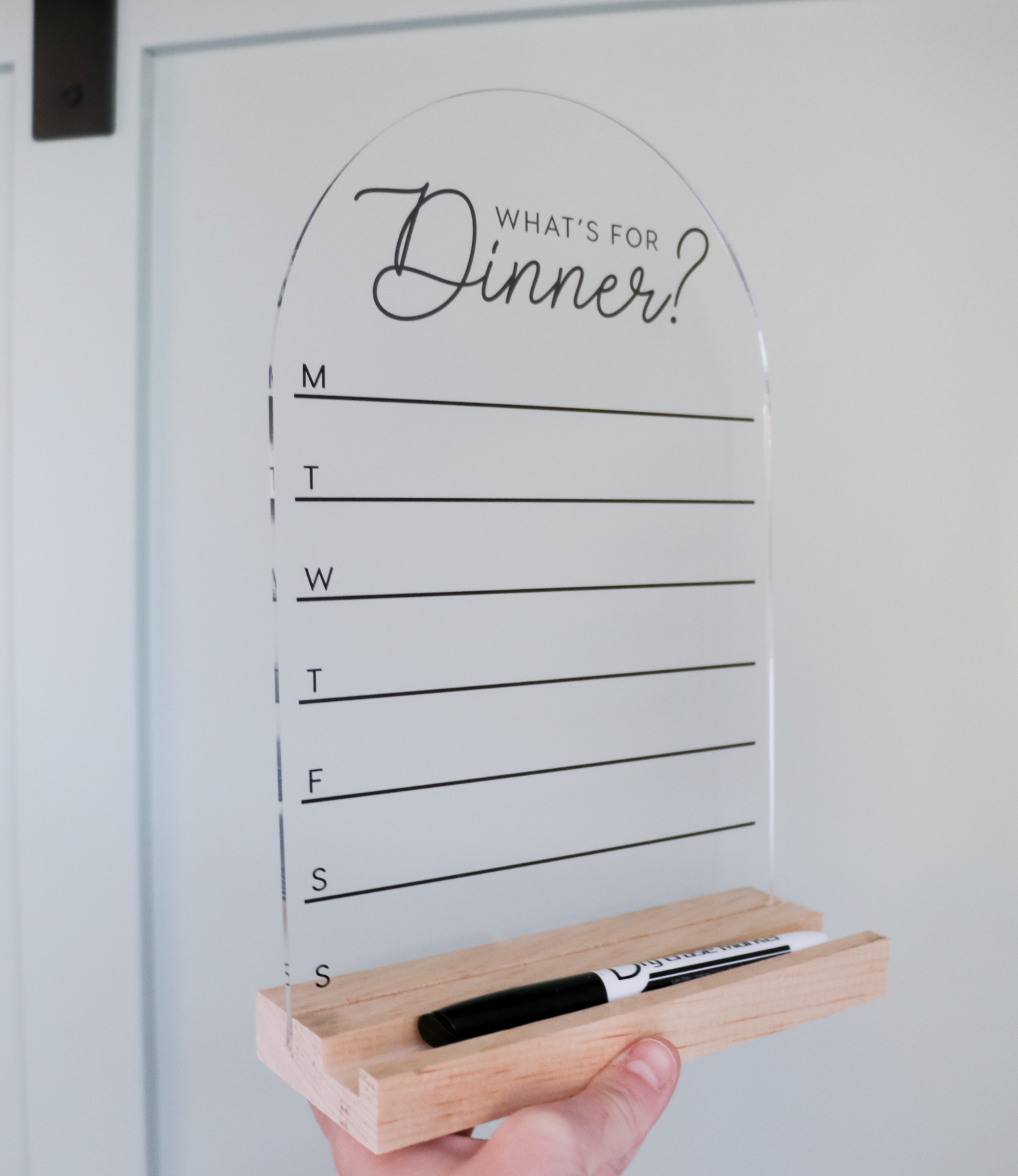 Acrylic Desk Sign | Calendar, To Do + Dinner Plan