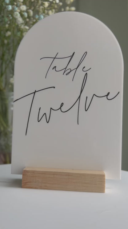 Acrylic Double-sided Table Number / Menu