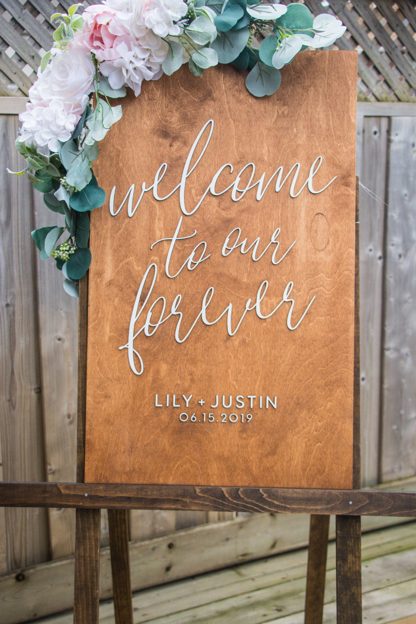 Welcome to our Forever Wedding Welcome Sign