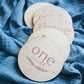 Month Milestone Plates | Laser Engraved Baby Month Milestone Signs, Baby Month Milestones, Month Milestone Sign, Baby Girl, Baby Boy, Rustic