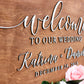 Wedding Welcome Sign