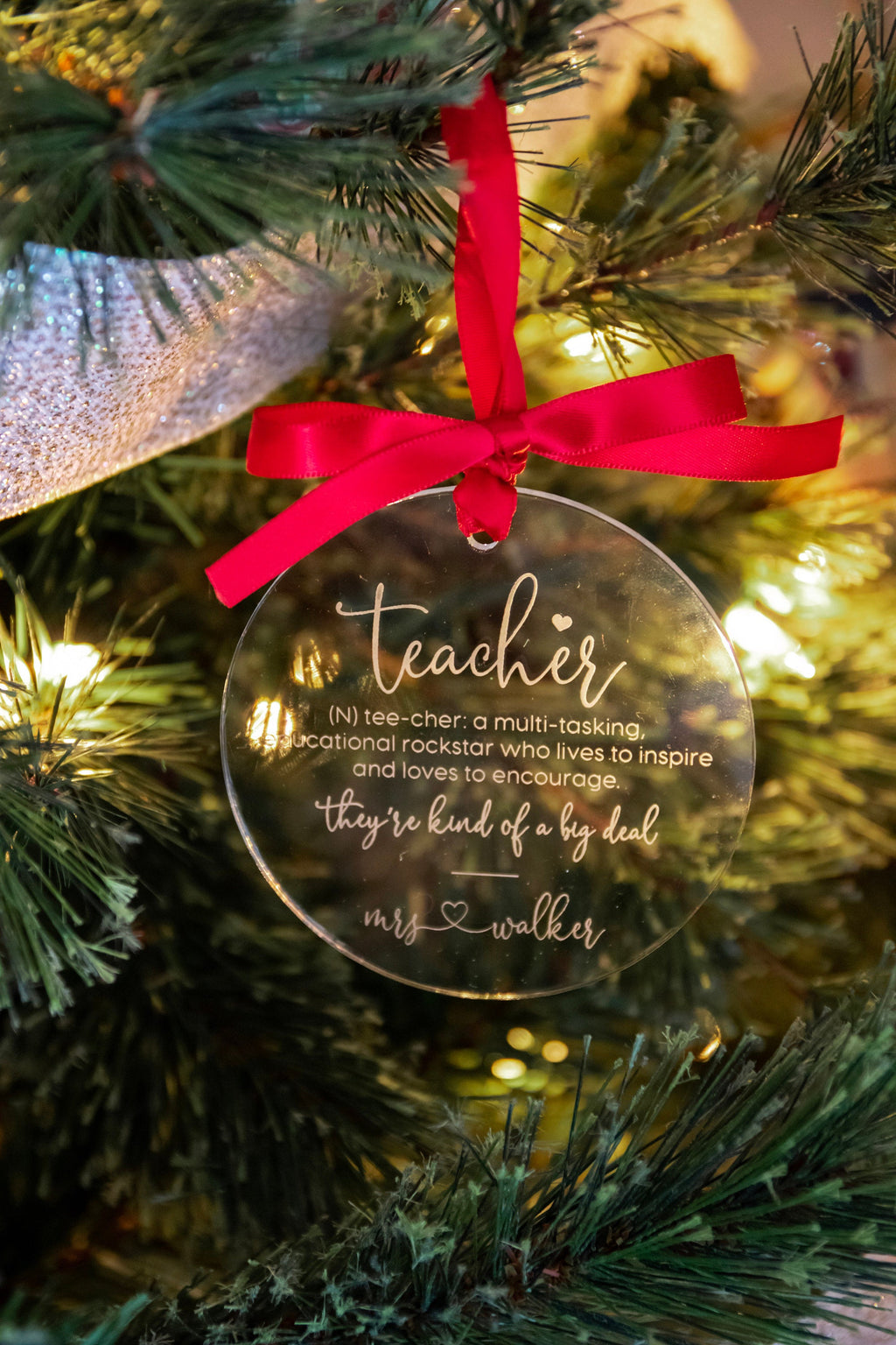 Teacher + Coach Christmas Ornaments