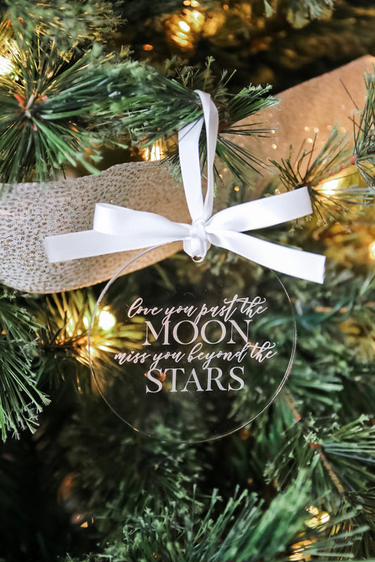 Moon and the Stars Memorial Christmas Ornament