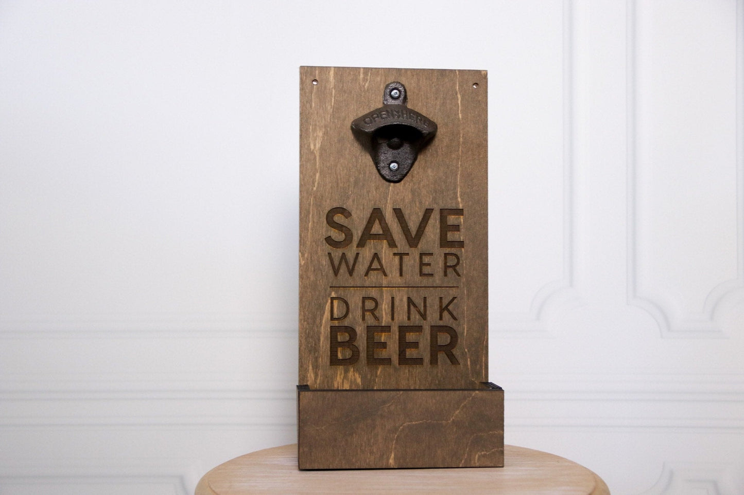 Save Water Drink Beer Wall Mount Bottle Opener | Beer Opener, Cottage Gift, Lake-house Decor, Cottage Decor, Fathers Day, Gift for Dad