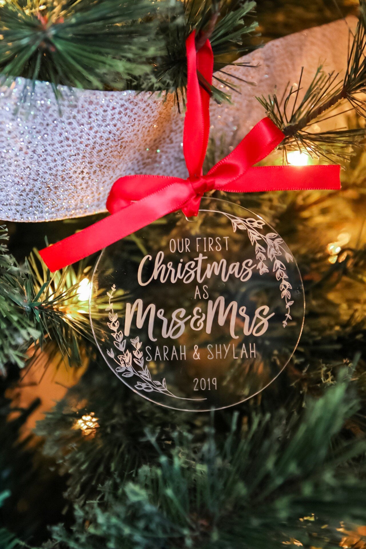 First Christmas As Mr + Mrs, Mrs + Mrs, Mr + Mr Ornament
