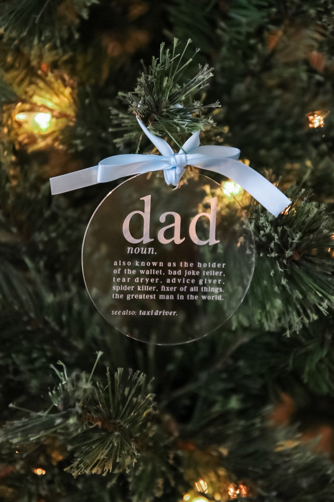 Dad Definition Christmas Ornament