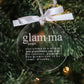 Glam-ma Definition Christmas Ornament