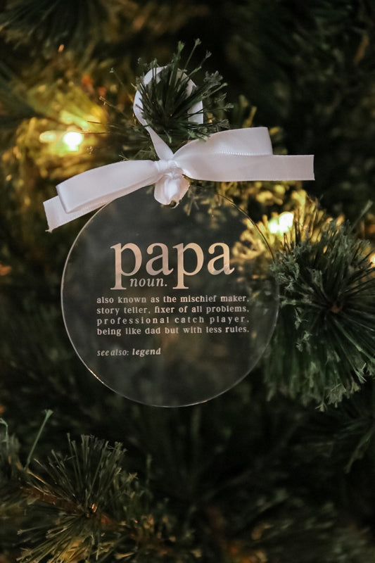 Papa Definition Ornament