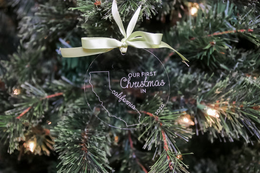 First Christmas in New State Christmas Ornament